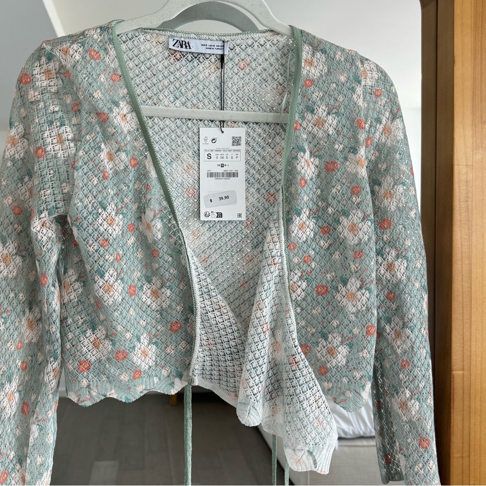 Zara floral wrap top